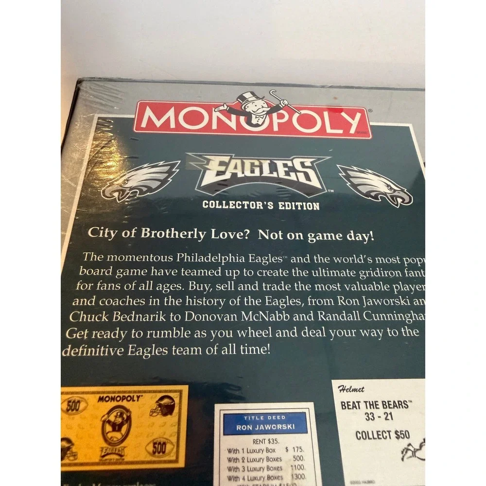 NEW SEALED 2003 Philadelphia Eagles Monopoly Collectors Edition NFL Board Game